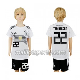 Maillot de Foot Allemagne Ter Stegen 22 Enfant Domicile Coupe du monde 2018